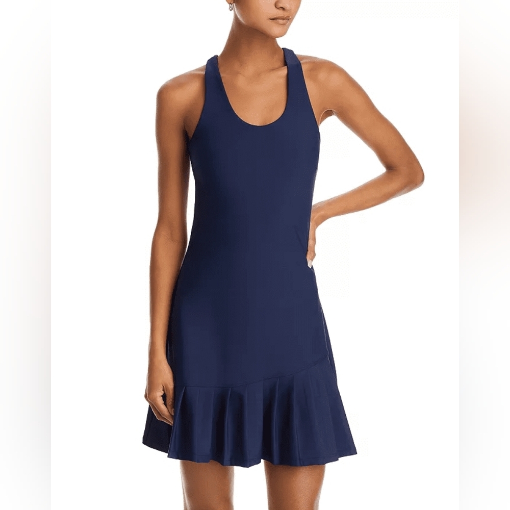AQUA Myth Pleated Hem Active Dress Women’s Athletic Tennis Dress - Picture 2 of 6